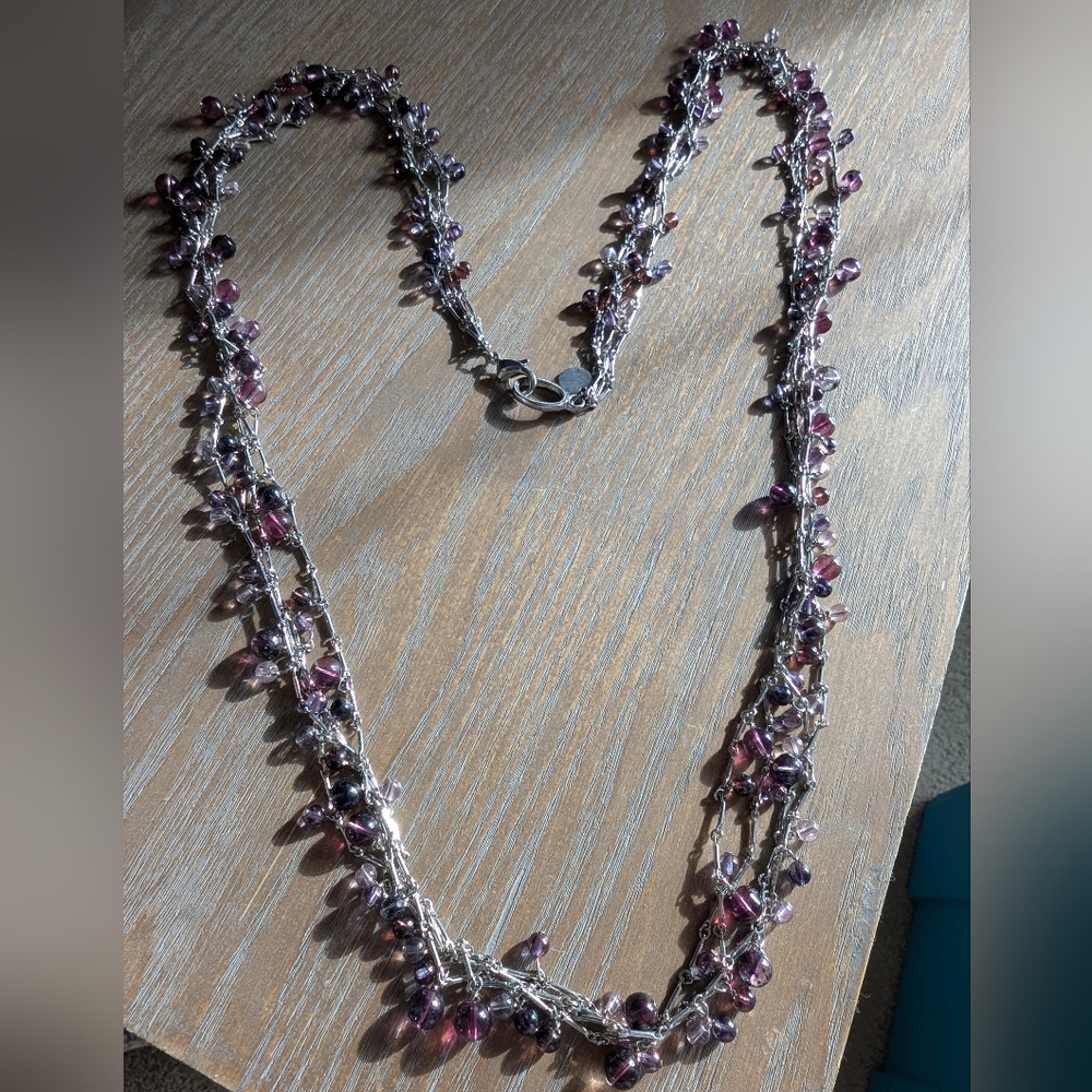 Elegant Purple Beaded Necklace